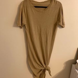 Zara brown distressed dress